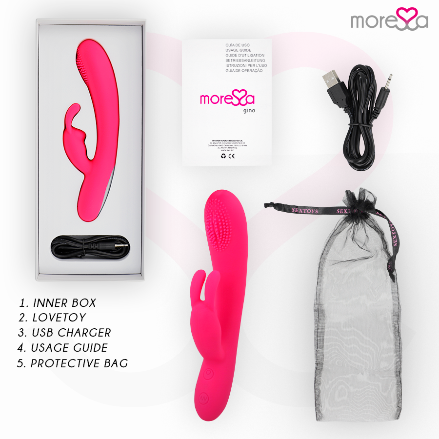 MORESSA - GINO TICKLING VAGINAL PREMIUM SILICONE OPLAADBAAR