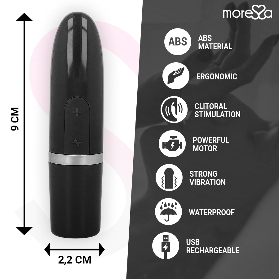 MORESSA - IVY TRAVEL LIP SIMULATOR MASSAGER ZWART