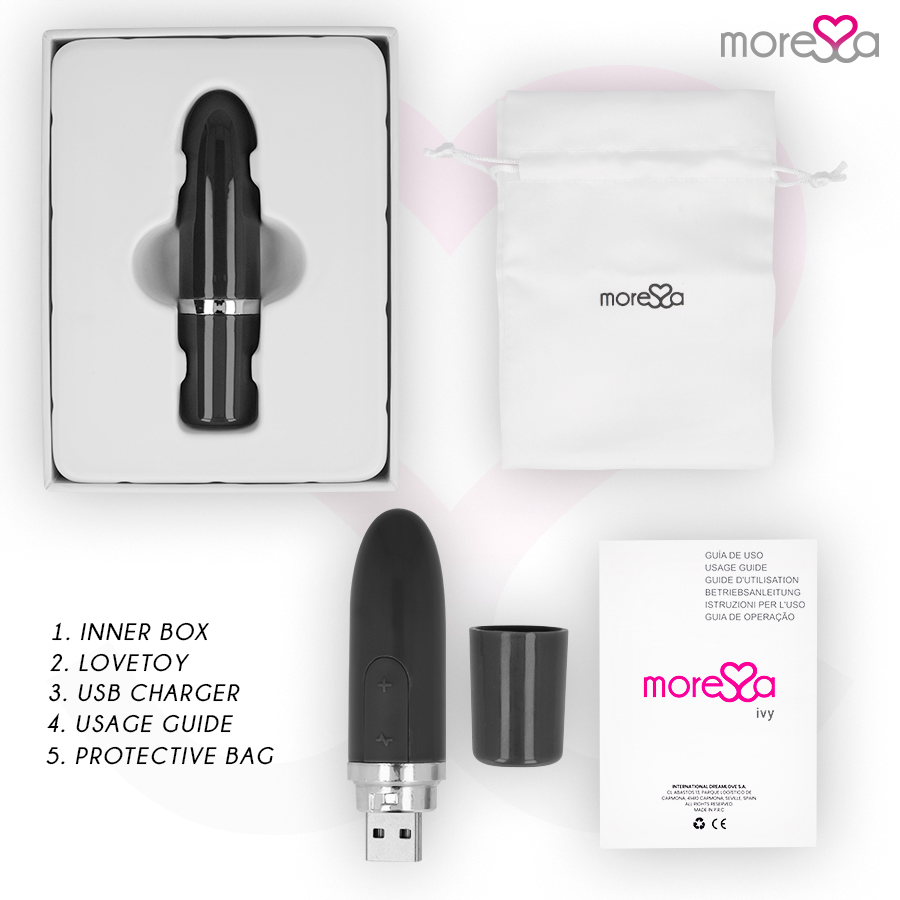 MORESSA - IVY TRAVEL LIP SIMULATOR MASSAGER ZWART