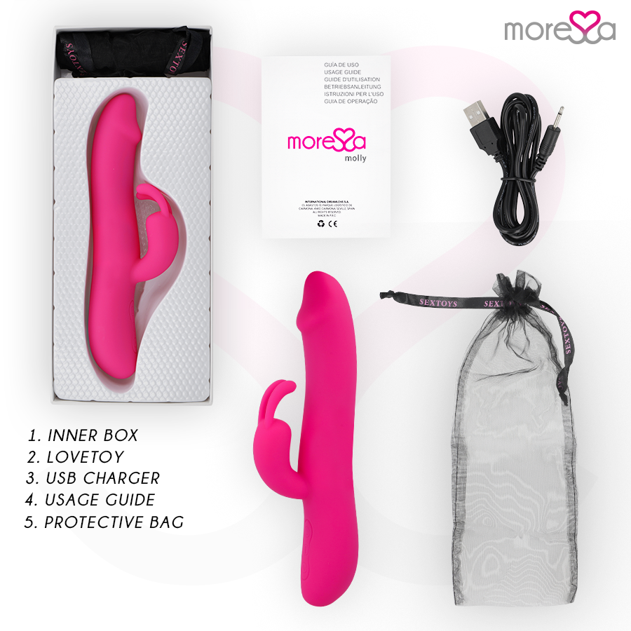 MORESSA - MOLLY UP&amp;DOWN BOOSTER EN KRACHTIGE VIBRATIE PREMIUM OPLAADBARE SILICONEN