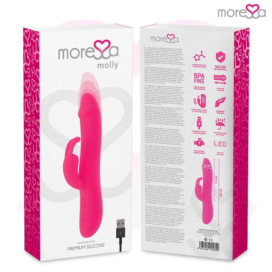 MORESSA - MOLLY UP&amp;DOWN BOOSTER EN KRACHTIGE VIBRATIE PREMIUM OPLAADBARE SILICONEN