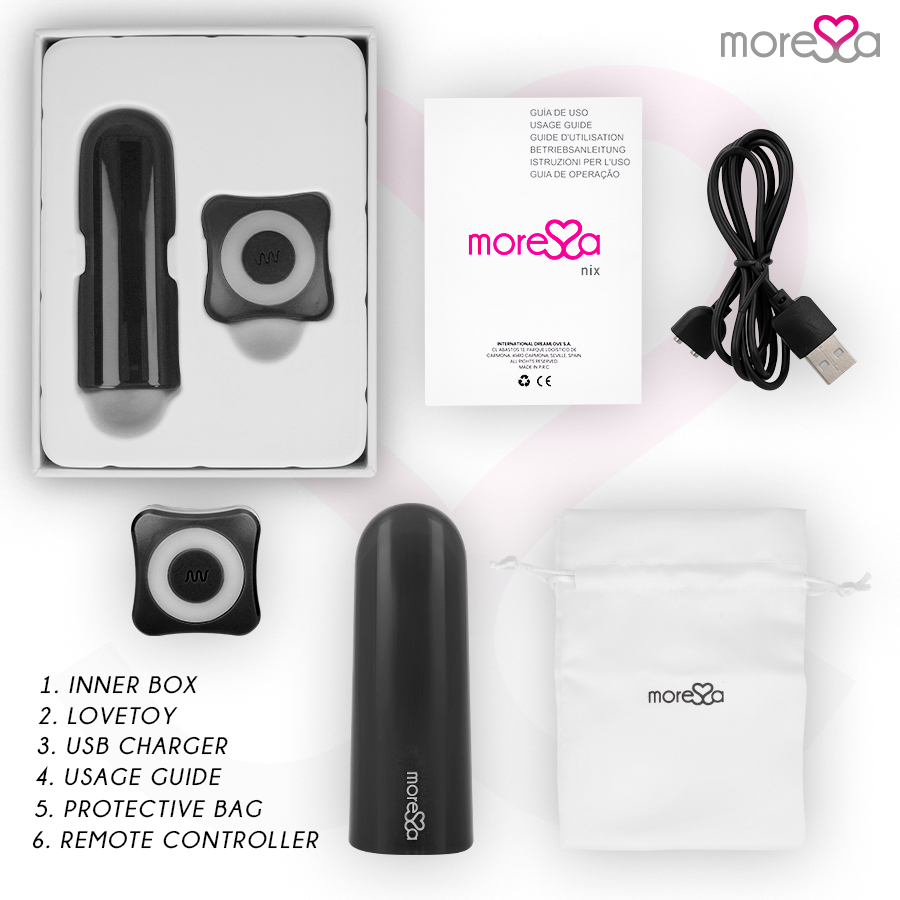 MORESSA - NIX Krachtige Multi-Game Vibrator Afstandsbediening Zwart