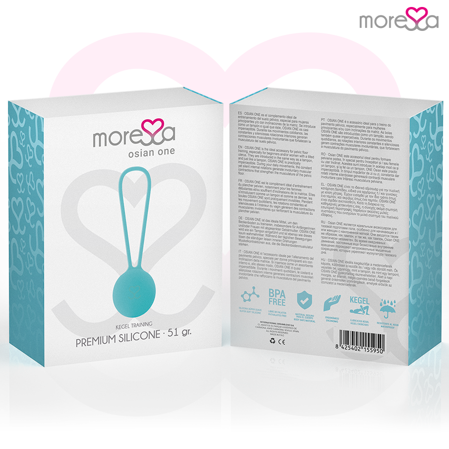 MORESSA - OSIAN ONE BEKKENSVLOERTRAINING 51g PREMIUM SILICONE TURQUOISE