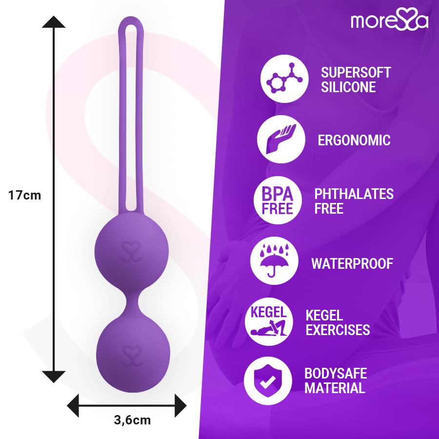 MORESSA - OSIAN THREE PELVIC BODEMTRAINING 85 gr PREMIUM SILICONE PAARS
