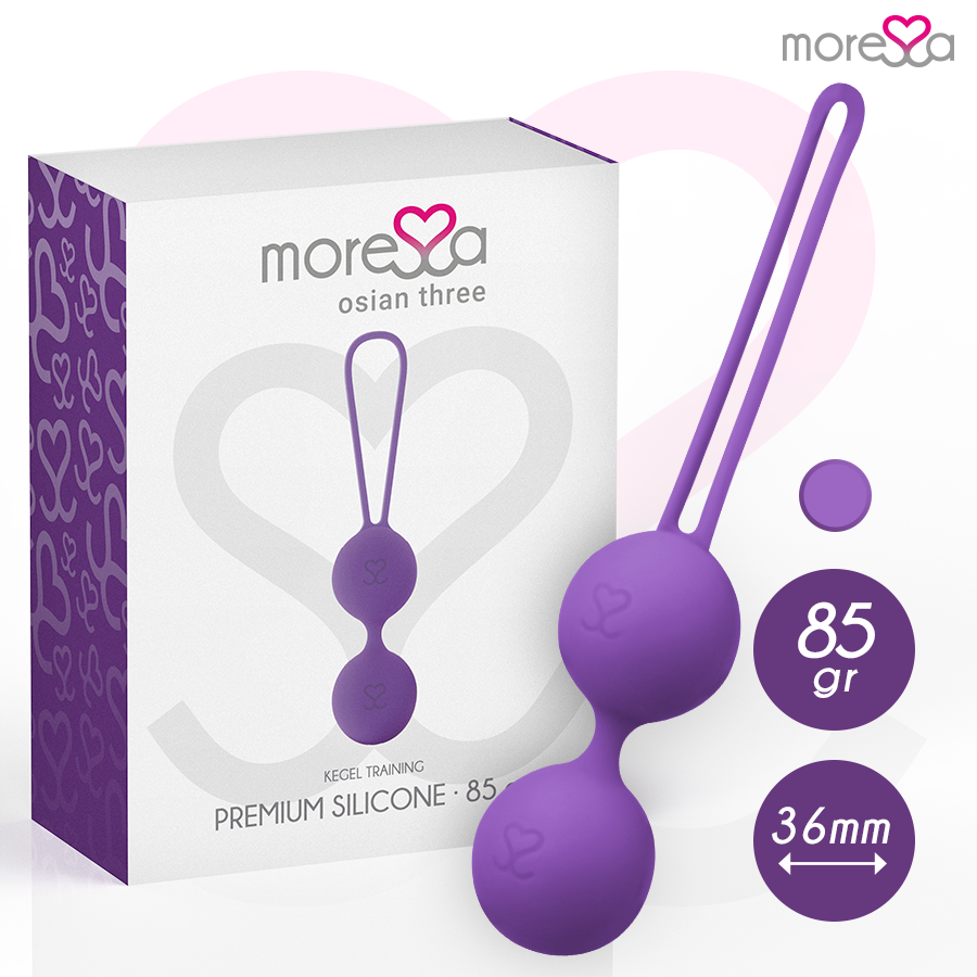 MORESSA - OSIAN THREE PELVIC BODEMTRAINING 85 gr PREMIUM SILICONE PAARS