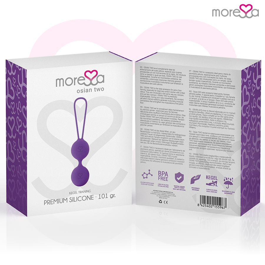 MORESSA - OSIAN TWO BEKKENSVLOERTRAINING 101g PREMIUM SILICONE PAARS