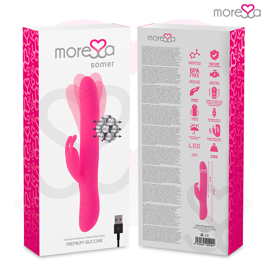 MORESSA - SOMER ROTATOR GEPARELISEERD EN KRACHTIGE TRILLING PREMIUM SILICONEN