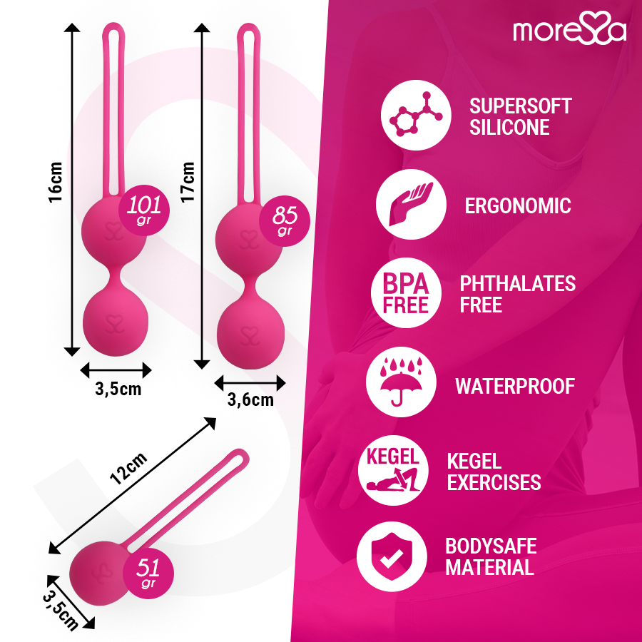 MORESSA - OSIAN SET PREMIUM ROZE SILICONE (Osian One - 51 g | Osian Two - 101 g | Osian Three 85 g)