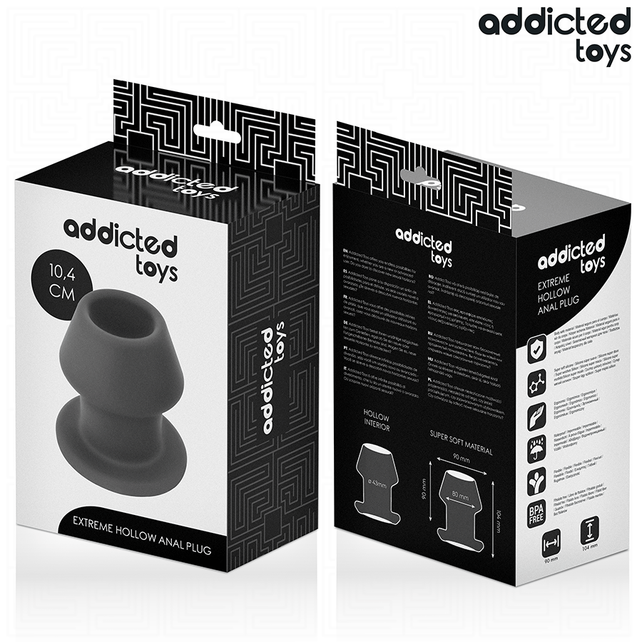 ADDICTED TOYS - EXTREME SILICONEN HOLLE ANAALPLUG MAAT L 10,4 CM