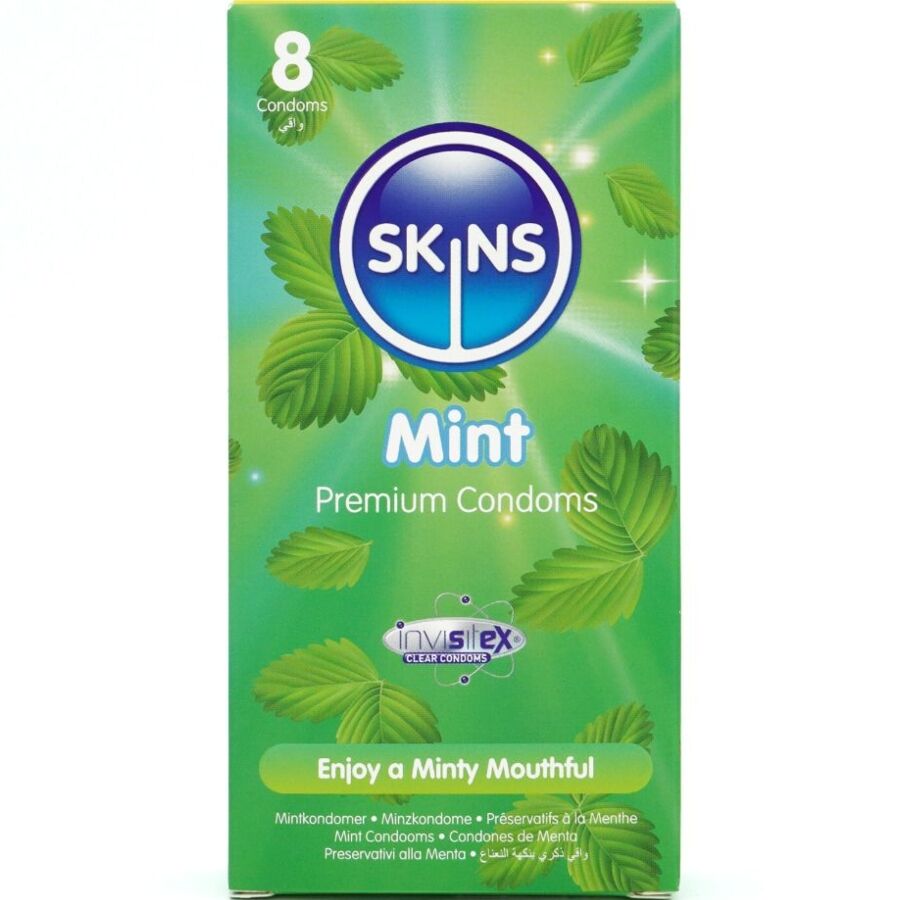 SKINS - PREMIUM CONDOOMS MET MUNTSMAAK, PAK VAN 8