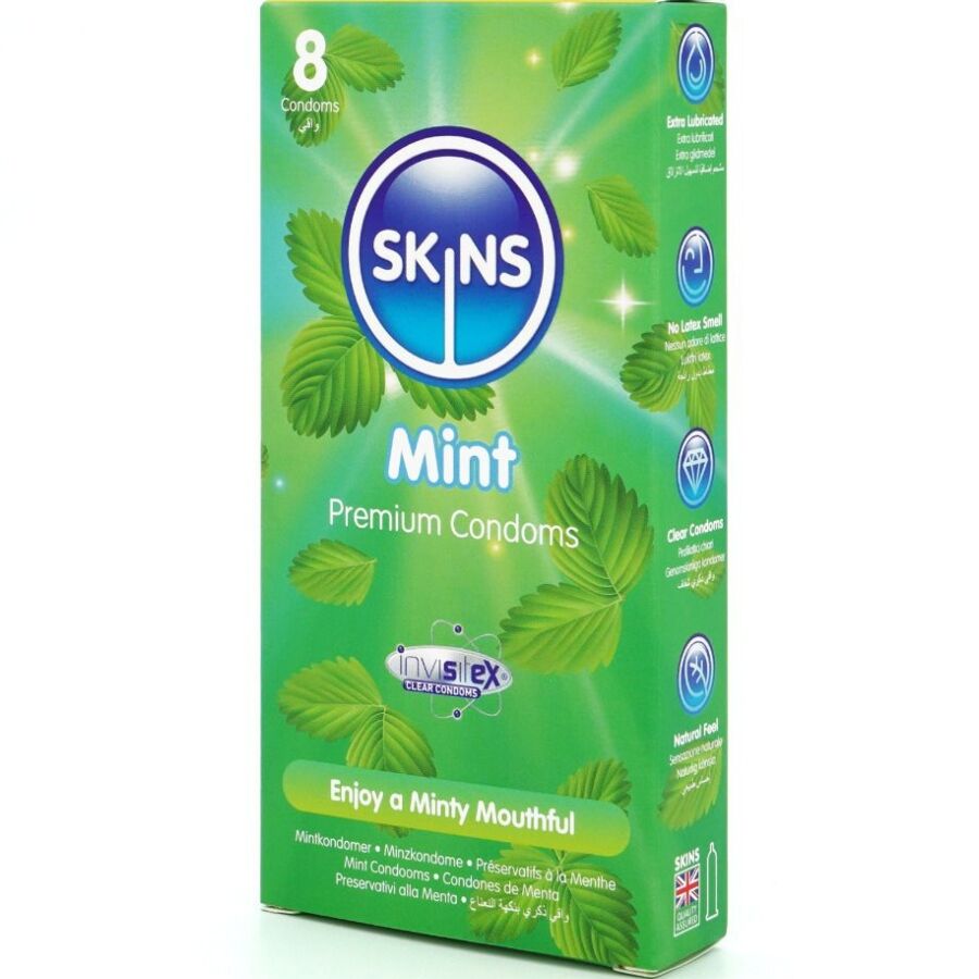 SKINS - PREMIUM CONDOOMS MET MUNTSMAAK, PAK VAN 8