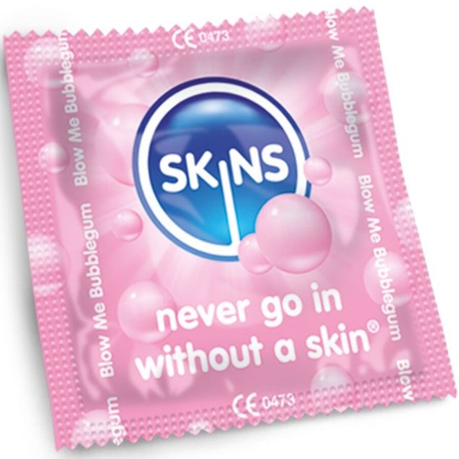 SKINS - PREMIUM BUBBLEGUM SMAAK CONDOOMS PAK VAN 4
