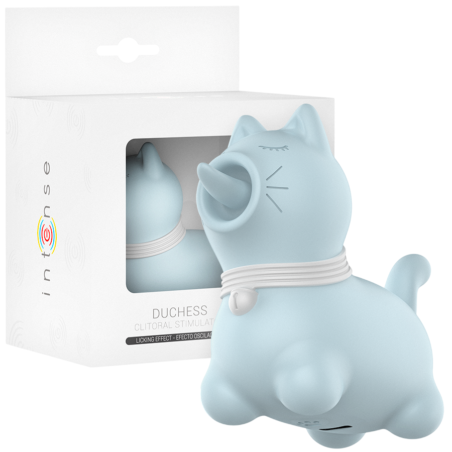 INTENSE - DUCHESS ESTIMULADOR CON LENGUA ROTATIVA 360º AZUL