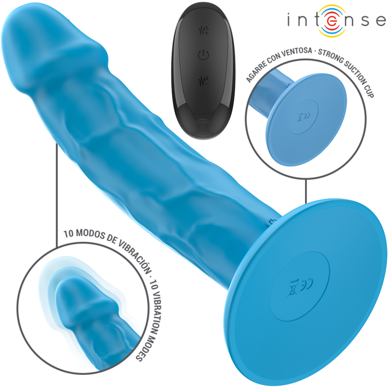 INTENSE - PHOEBE REALISTISCHE VIBRATOR 10 VIBRATIES BLAUWE AFSTANDSBEDIENING