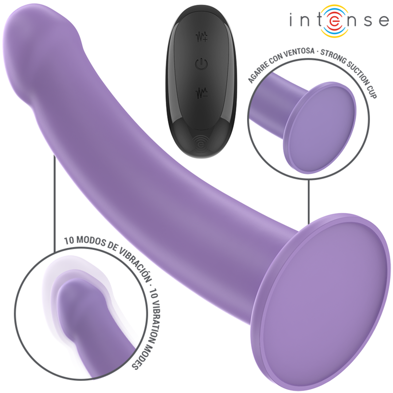 INTENSE - EDDIE VIBRATOR 17,5 CM 10 VIBRATIES PAARSE AFSTANDSBEDIENING