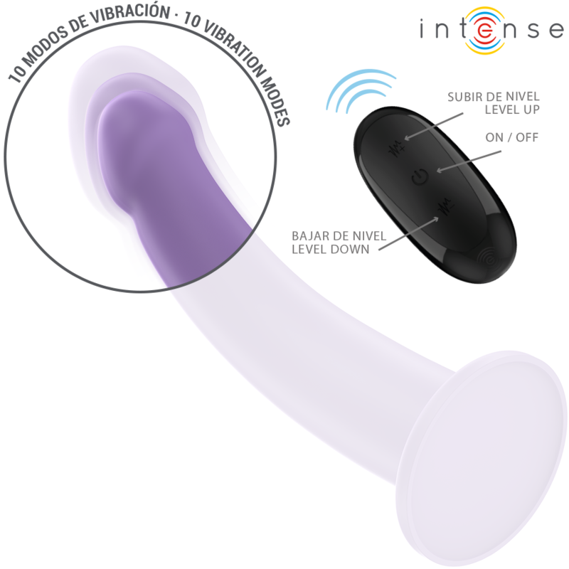 INTENSE - EDDIE VIBRATOR 17,5 CM 10 VIBRATIES PAARSE AFSTANDSBEDIENING