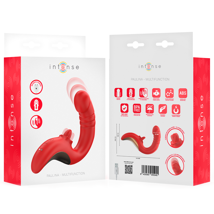 INTENSE - PAULINA U-VORMIGE VIBRATOR &amp; STIMULATOR ROOD