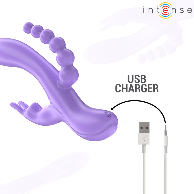INTENSE - MIKO TRIPLE RABBIT VIBRATOR &amp; STIMULATOR &amp; ANAL 7 VIBRATIES PAARS