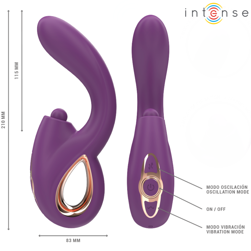 INTENSE - LALI MULTIFUNCTIONELE G-SPOT VIBRATOR STIMULATIE &amp; DUWEN &amp; VIBRATIE PAARS