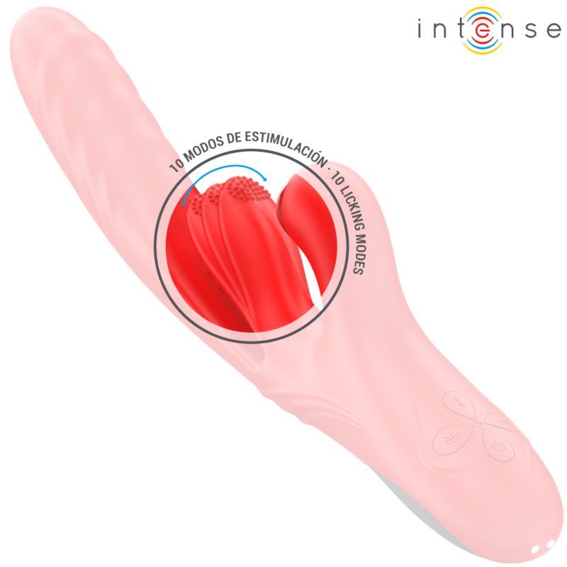 INTENSE - KAROL MULTIFUNCTIONELE VIBRATOR DUWEN &amp; STIMULEREN &amp; STIMULERENDE GOLVEN ROOD