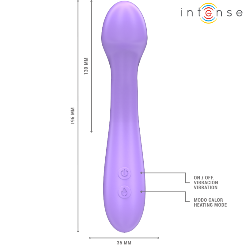 INTENSE - BECKY VIBRATOR 19 CM VERWARMD 7 VIBRATIES PAARS