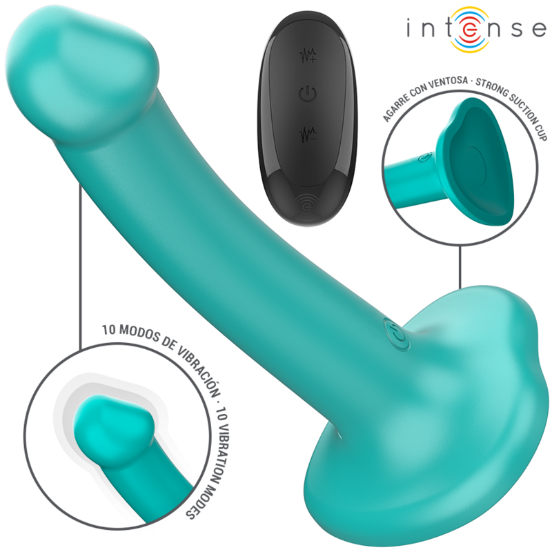 INTENSE - KATIE ZUIGNAP VIBRATOR 10 VIBRATIES DONKERBLAUWE AFSTANDSBEDIENING
