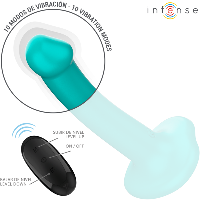INTENSE - KATIE ZUIGNAP VIBRATOR 10 VIBRATIES DONKERBLAUWE AFSTANDSBEDIENING