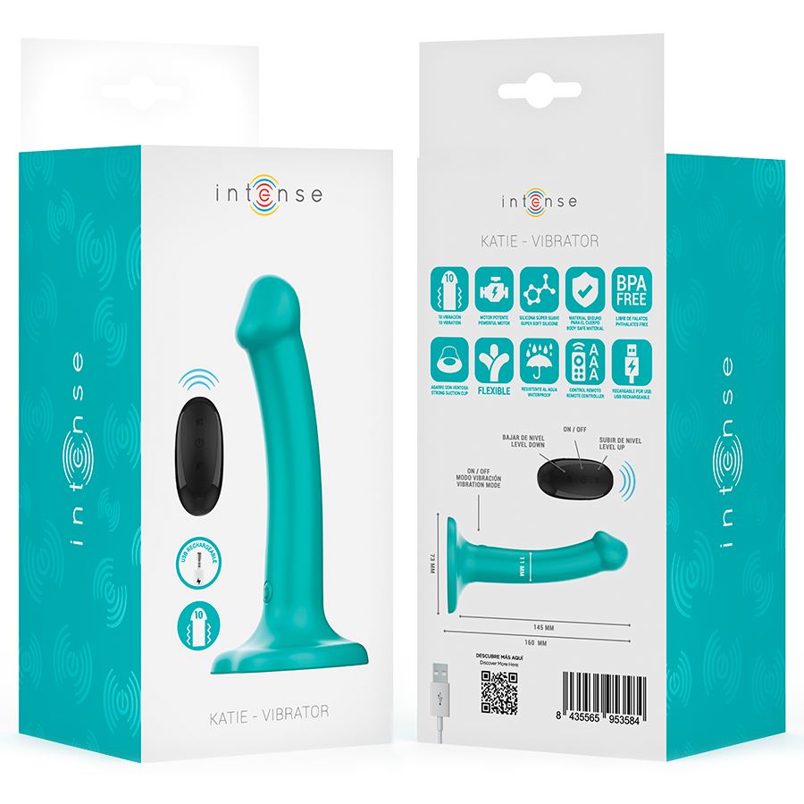 INTENSE - KATIE ZUIGNAP VIBRATOR 10 VIBRATIES DONKERBLAUWE AFSTANDSBEDIENING