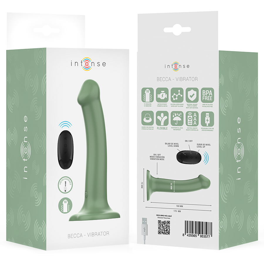 INTENSE - BECCA ZUIGNAP VIBRATOR 10 VIBRATIES GROENE AFSTANDSBEDIENING