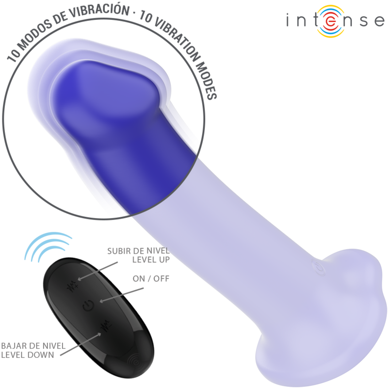 INTENSE - VICTORIA ZUIGNAP VIBRATOR 10 VIBRATIES DONKERBLAUWE AFSTANDSBEDIENING