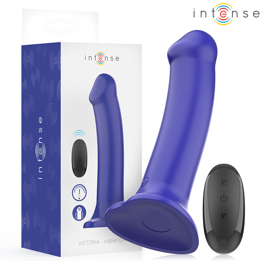 INTENSE - VICTORIA ZUIGNAP VIBRATOR 10 VIBRATIES DONKERBLAUWE AFSTANDSBEDIENING