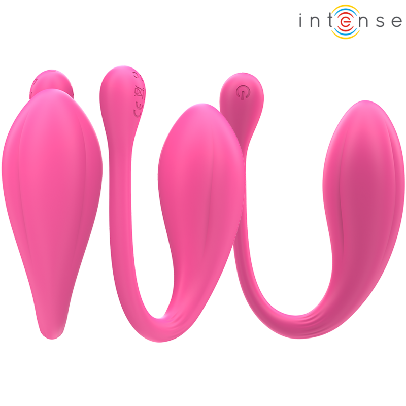 INTENSE - JANICE U-VORMIGE VIBRATOR MET DUBBELE STIMULATIE, 10 VIBRATIES, ROZE, AFSTANDSBEDIENING