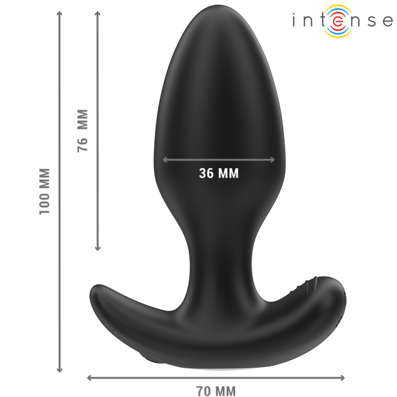 INTENSE - JOEY ANAL PLUG 10 VIBRATIES ZWART AFSTANDSBEDIENING