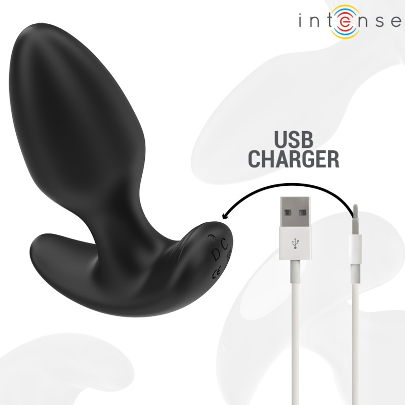 INTENSE - JOEY ANAL PLUG 10 VIBRATIES ZWART AFSTANDSBEDIENING