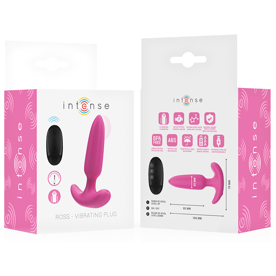INTENSE - ROSS PLUG ANAL 10 VIBRATIES ROZE AFSTANDSBEDIENING