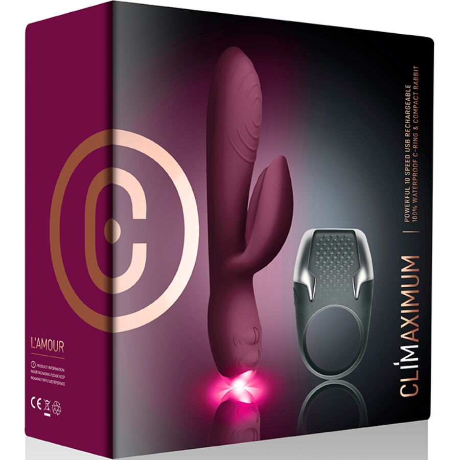 CLIMAXIMUM - LAMOUR RABBIT VIBRATOR KIT + LED PENISRING