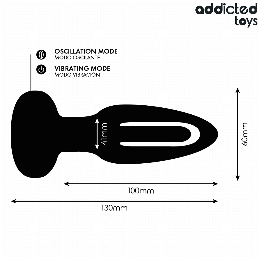 ADDICTED TOYS - ANALE PLUG MET VIBRERENDE TONG EN AFSTANDSBEDIENING