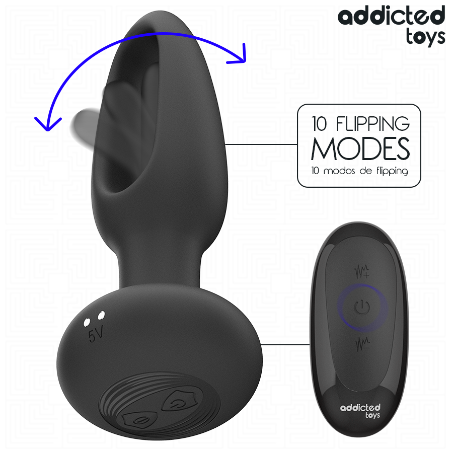ADDICTED TOYS - ANALE PLUG MET VIBRERENDE TONG EN AFSTANDSBEDIENING