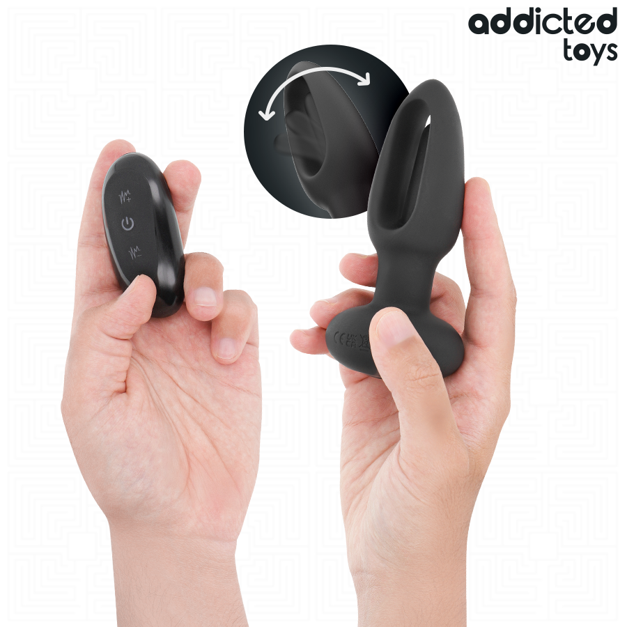 ADDICTED TOYS - ANALE PLUG MET VIBRERENDE TONG EN AFSTANDSBEDIENING