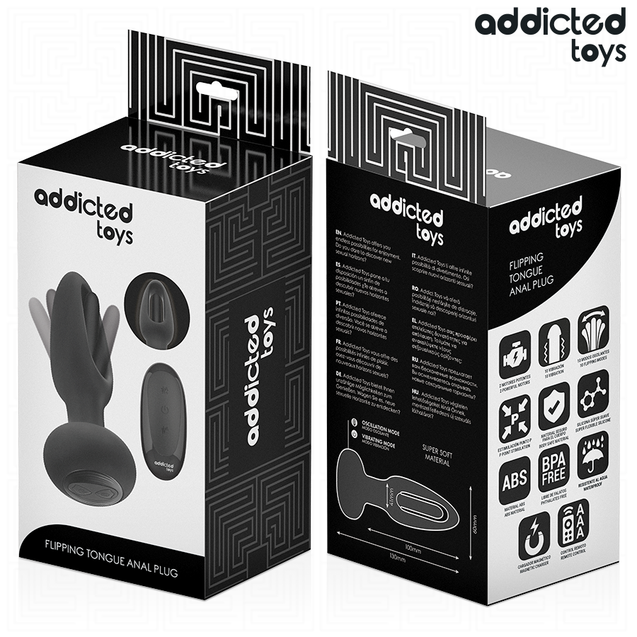 ADDICTED TOYS - ANALE PLUG MET VIBRERENDE TONG EN AFSTANDSBEDIENING