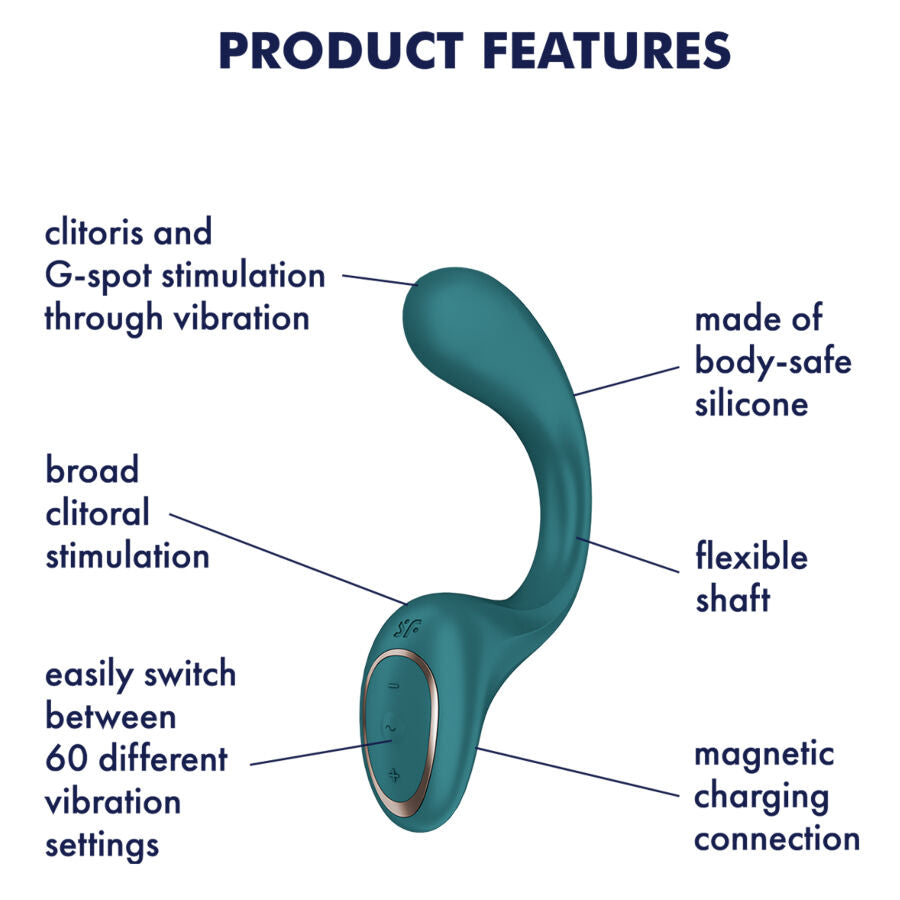 SATISFYER - G FOR FODDES 2 GREEN RABBIT VIBRATOR