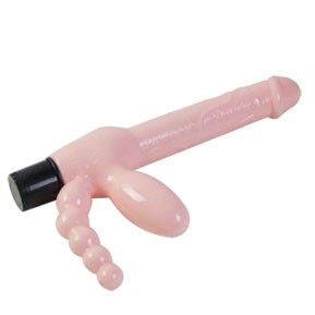 DANCE - TPR DRAADLOOS HARNAS MET VIBRATIE EN ANALE STIMULATIE 25,4 CM