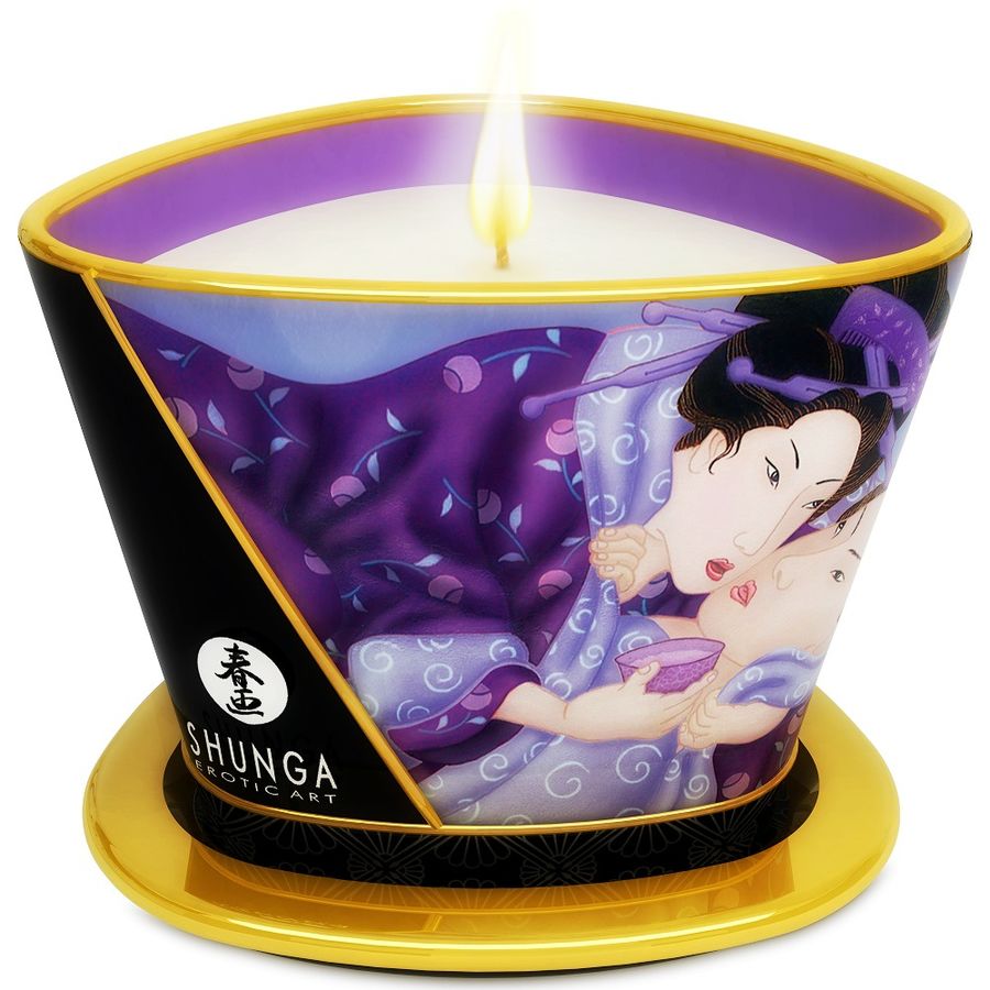 SHUNGA - MINI CARESS BY CANDELIGHT EXOTISCHE FRUIT MASSAGEKAARS 170 ML