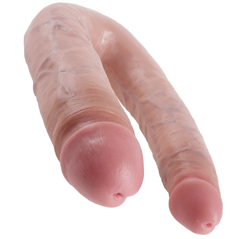 KING COCK - DUBBELE PENETRATIE DILDO 17,8 CM NATUURLIJK