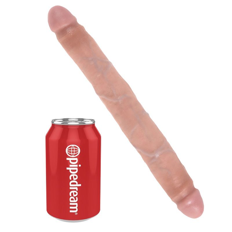 KING COCK - NATUURLIJKE DUBBELE DILDO 30 CM