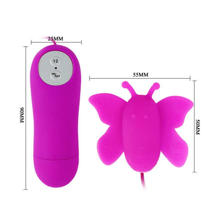 DANCE - VLINDER CLITORALE STIMULATOR LIEFDESEIGEN 12 SNELHEDEN LILA AFSTANDSBEDIENING