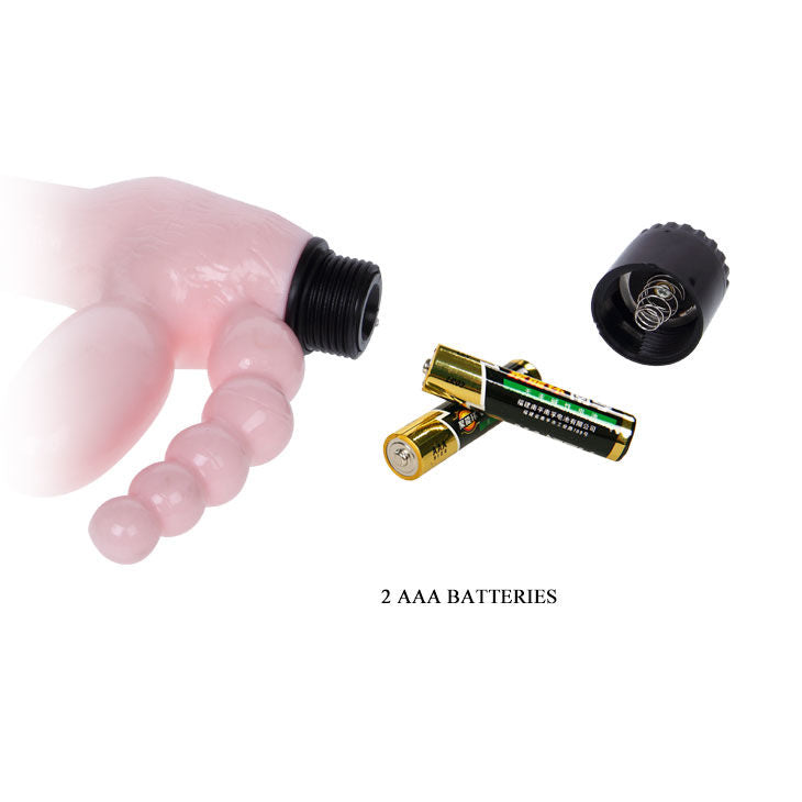 DANCE - TPR DRAADLOOS HARNAS MET VIBRATIE EN ANALE STIMULATIE 25,4 CM