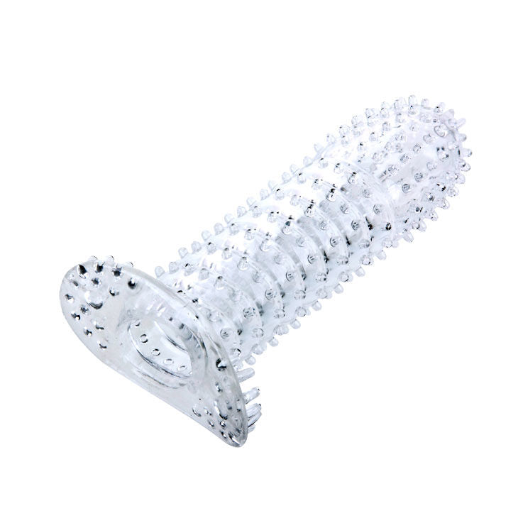 DANCE - PENIS SLEEVE MET STIMULERENDE PUNTEN TRANSPARANT 14 CM