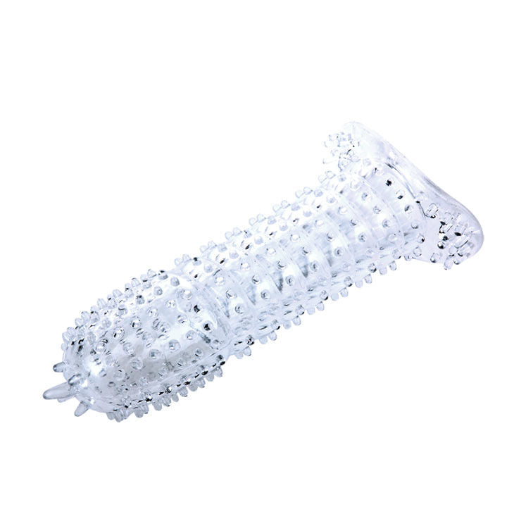 DANCE - PENIS SLEEVE MET STIMULERENDE PUNTEN TRANSPARANT 14 CM
