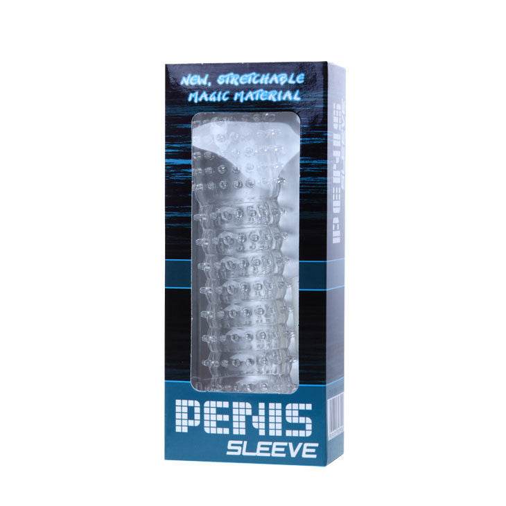 DANCE - PENIS SLEEVE MET STIMULERENDE PUNTEN TRANSPARANT 14 CM